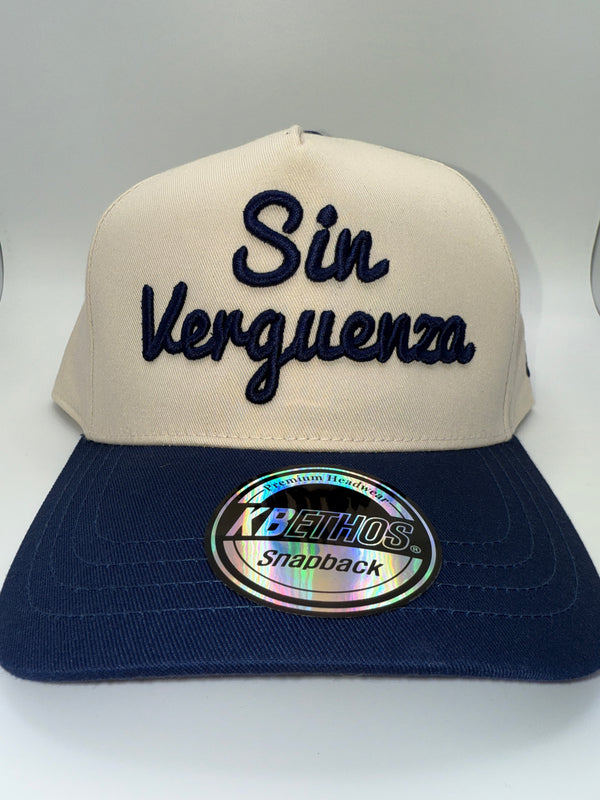 Sin Verguenza Navy Snapback